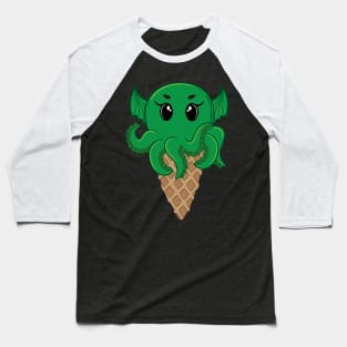 Ice Cream Cthulhu Baseball T-Shirt